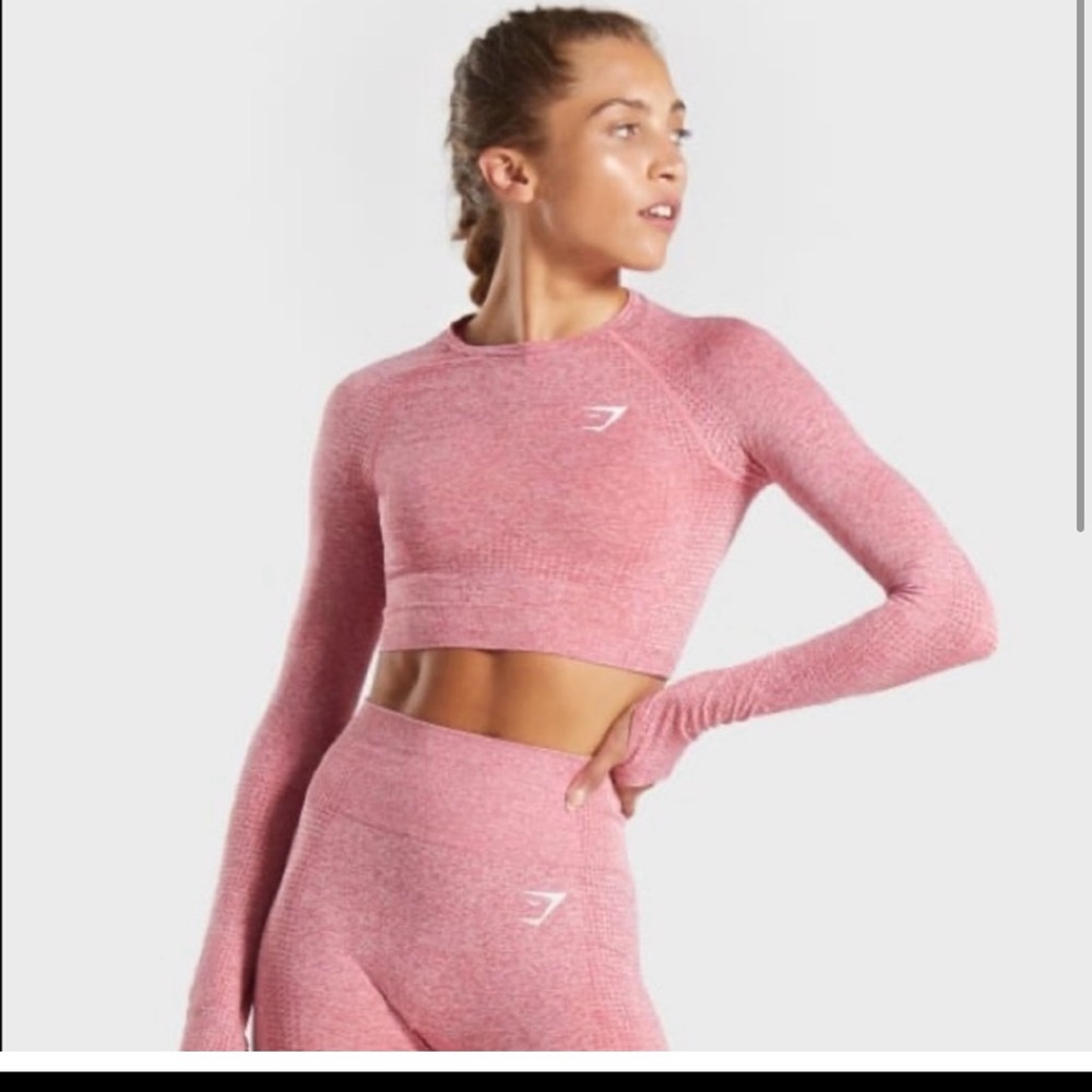 Gymshark Pink Fitted Crop Top